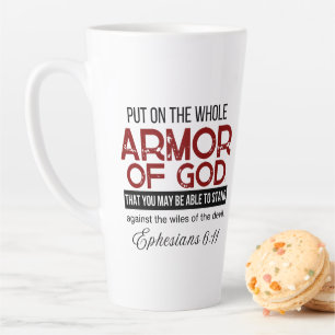 Ephesianer 6:11 Lege die ganze Rüstung Gottes an Milchtasse