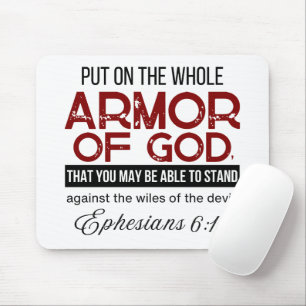Ephesianer 6:11 Lege die ganze Rüstung Gottes an Mousepad