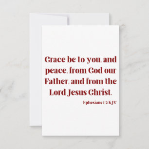 Ephesians 1:2 KJV Bibelschrift Begrüßung Karte