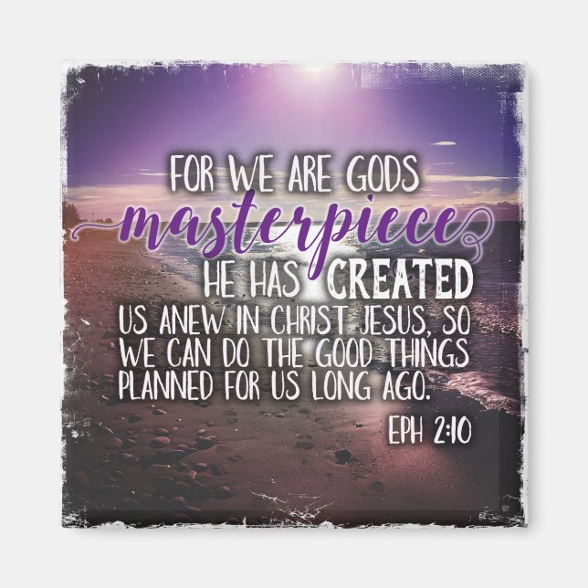 Ephesians 2:10 Instgram Foto Magnet (Vorne)
