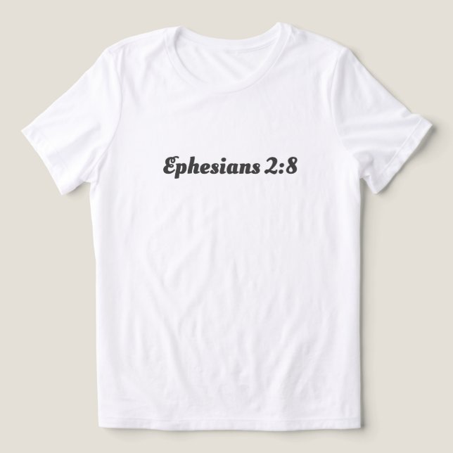 Ephesians 2:8 Bibelverse Christlicher Glaubenstext Tri-Blend Shirt (Design Vorderseite)
