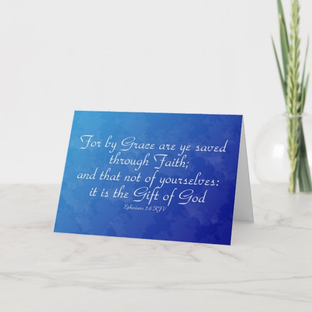 Ephesians 2:8 Grußkarte Karte (Vorderseite)