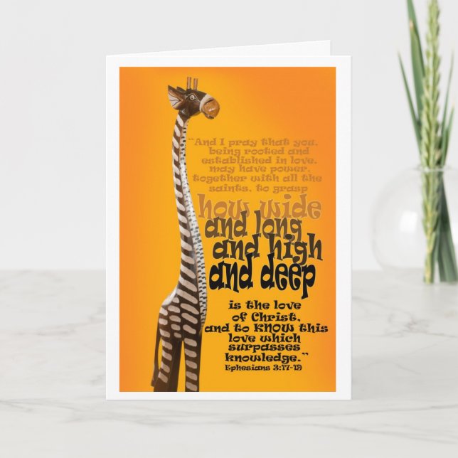 Ephesians 3:17 - 19 karte (Vorderseite)