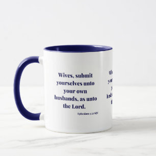 Ephesians 5:22 KJV Bibelschrift Zwei-Tone-Tasse Tasse