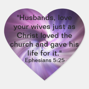 Ephesians 5:25 Herz-Aufkleber
