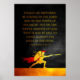 Ephesians 6:10-11 Bible Verse Poster
