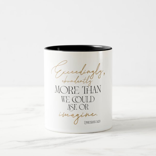 Ephesians Gold und Black Inspiration Kaffee Tasse (Mittel)