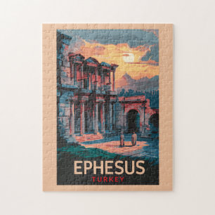 Ephesus Bibliothek von Celsus Reise Kunst Vintage