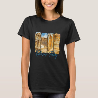 Ephesus Türkei Reisende Reise Pinselstrich Souveni T-Shirt