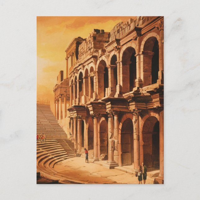 Ephesus, Türkei. Ruinen des Vintagen Amphitheaters Postkarte (Vorderseite)