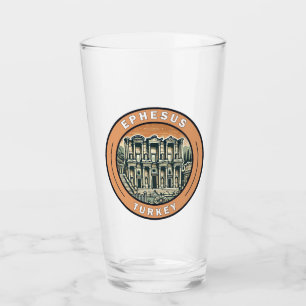 Ephesus Turkey Illustration Travel Art Abzeichen Glas