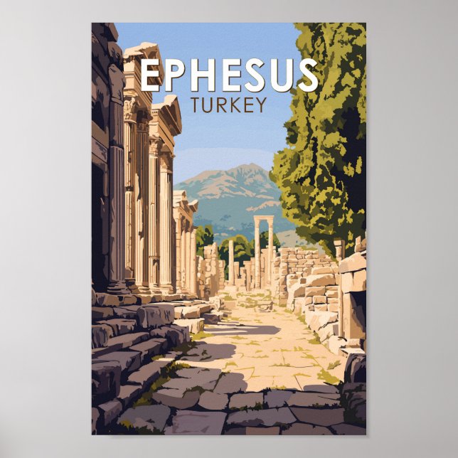 Ephesus Turkey Reisen Art Vintag Poster (Vorne)