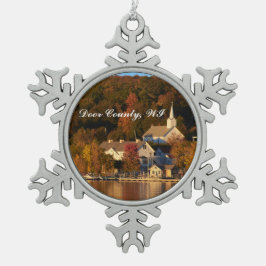 Ephraim, Wisconsin an der Schneeflocken Zinn-Ornament