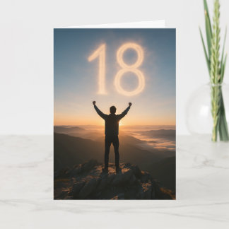 Epic 18th Birthday Mountain Sunrise  Karte