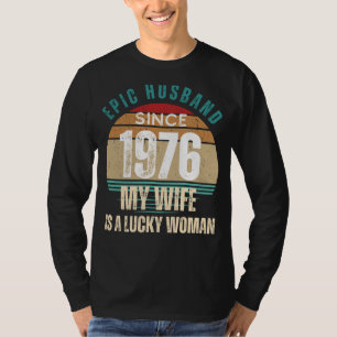 Epic 76 Hubby T-Shirt: Glückliche Wifes Joy, Mens T-Shirt