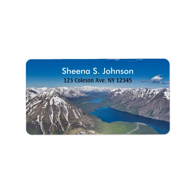 Epic Aerial Mountain View Address Label Adressaufkleber (Vorne)