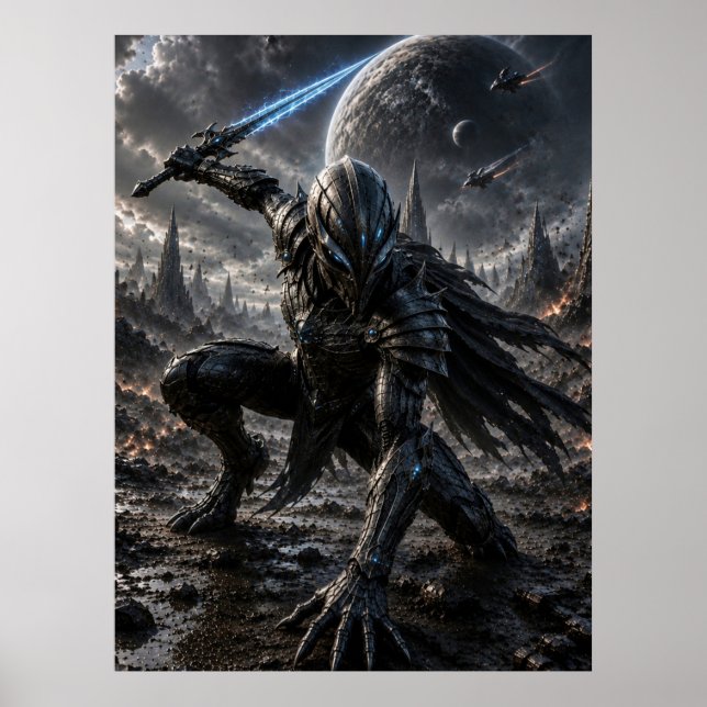 Epic Alien Knight in a Distant Galaxy Poster (Vorne)