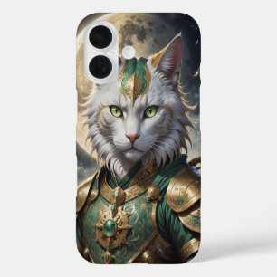 Epic Armored Cat Warrior iPhone 16 Hülle