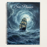 Epic bateau de tempête sur la lune des vagues aven