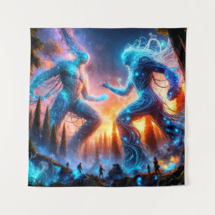 Epic Battle of Otherworld Riants Wandteppich