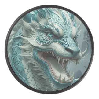 Epic Blue Storm Dragon Eishockey Puck