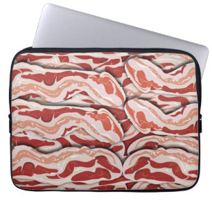 Epic Breakfast Illustriert Bacon Muster Design Laptopschutzhülle