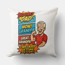Epic Custom Vater→Grandpa→Great-Grandpa Comic Gift Kissen