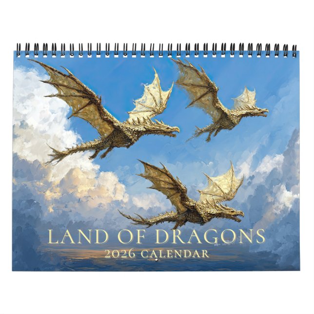 Epic Dragon Art Fantasy Calendar Kalender (Titelbild)