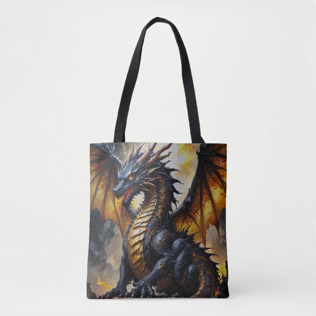 Epic Dragon Fantasy Tote Bag Tasche (Vorderseite)
