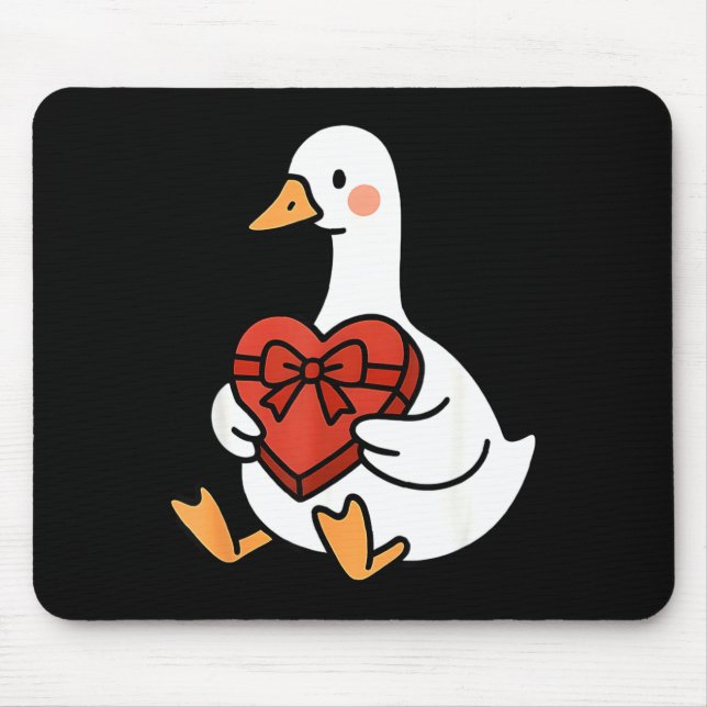 Epic Duck Preppy Silly Just Goose Valentine Love Mousepad (Vorne)
