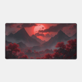 Epic Fantasy Red Sun Landschaftsfläche Schreibtisc Schreibtischunterlage