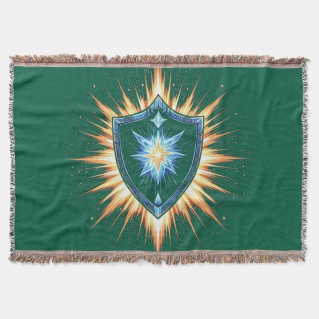 Epic Fantasy Shield with Radiant Energy Burst – Ma Decke (Vorderseite)