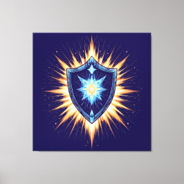 Epic Fantasy Shield with Radiant Energy Burst – Ma Leinwanddruck