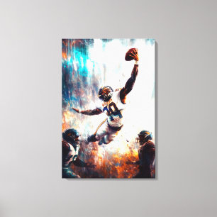 Epic Football Catch - Dynamic Sports Art Gridiron Leinwanddruck