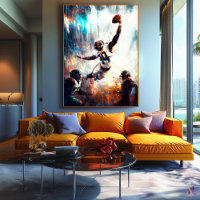 Epic Football Catch - Dynamic Sports Art Gridiron