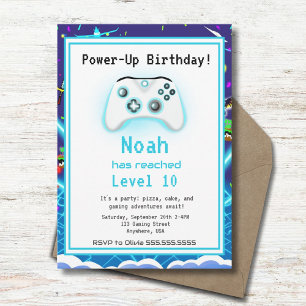 Epic Gamer Happy 10 Anniversaire Invitation Critic