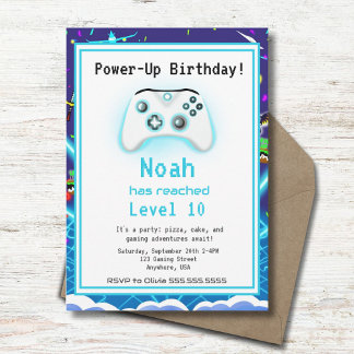 Epic Gamer Happy 10 Geburtstag Einladung kritische