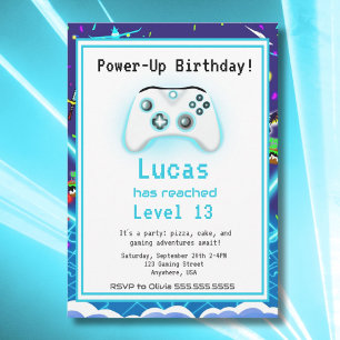 Epic Gamer Happy 13 Geburtstag Einladung kritische
