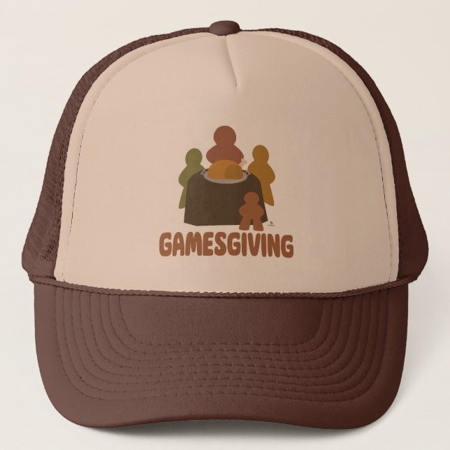 Epic Gamesgiving Funny Erntedank Boardgamer Truckerkappe (Vorderseite)