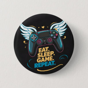 Epic Gaming Gear. Essen. Schlafen. Spiel. Wieder v Button