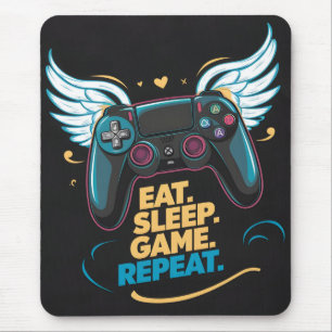 Epic Gaming Gear. Essen. Schlafen. Spiel. Wieder v Mousepad
