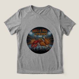 Epic Grill vs. Boil Showdown T - Shirt! 🥊 🍗 Tri-Blend Shirt