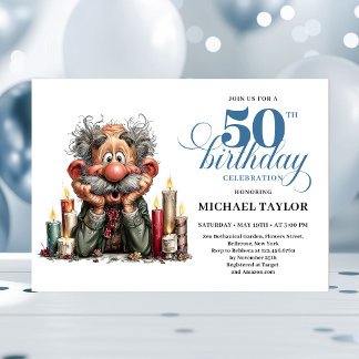 Epic Humor For Him 50th Birthday Bash Invitation Einladung