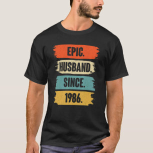 Epic Husband Seit 1986 Vintag 36. Wedding Anive T-Shirt