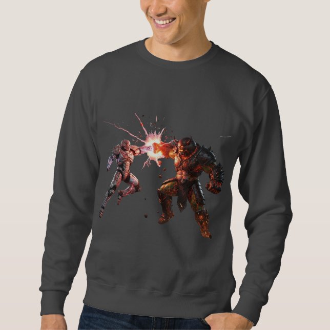 ⚡️ EPIC IMPACT! ⚡️ Sci-Fi vs Fantasy Battle Sweatshirt (Vorderseite)