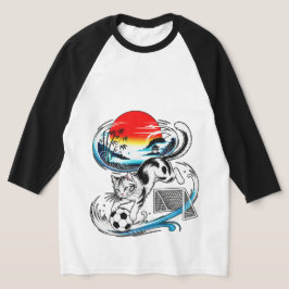 Epic Japanese Soccer Cat - Men's Sports Casual T-Shirt