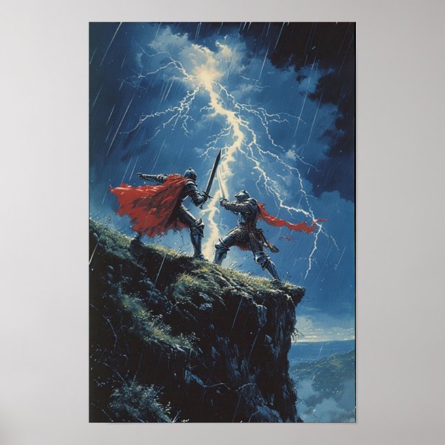 Epic Knight Duel in Sturm Poster (Vorne)