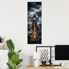 Epic Knight Warrior Digital Poster Mittelalterlich