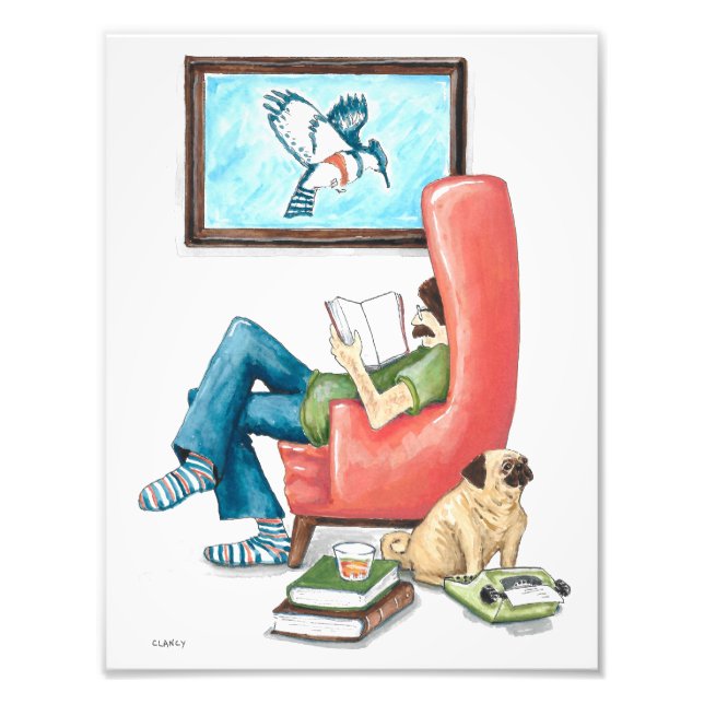 Epic Mops King Author Art Print Fotodruck (Vorne)