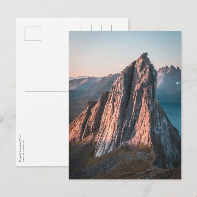 Epic Mountain Norwegen Landscape Foto Postkarte (Vorne/Hinten)